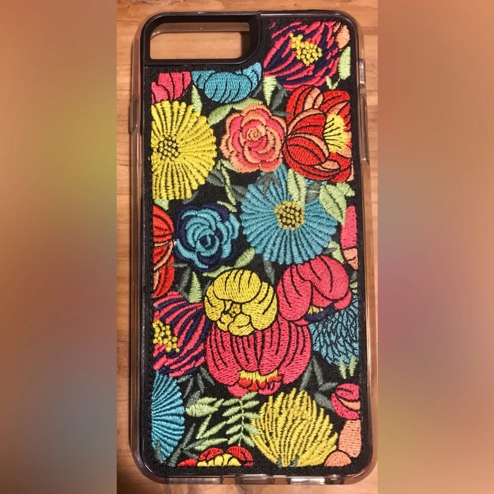Zero Gravity Floral Explosion Wildflower Embroidered iPhone 7 8 Plus Case Cover